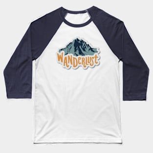 Wanderlust with Mountains Baseball T-Shirt